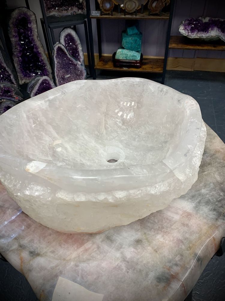 Sinks - The Rock Crystal Basin (unique handmade piece) - LAVENTURINE GALLERY