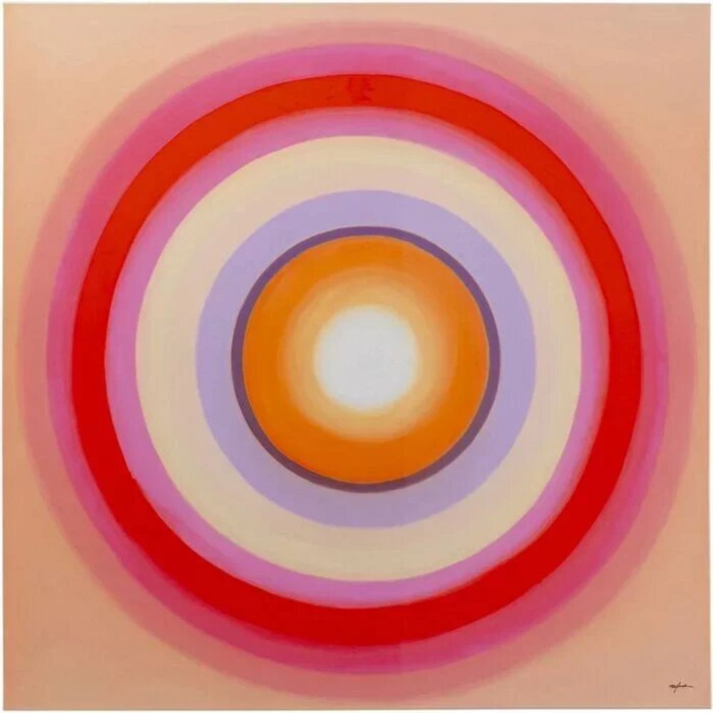 Tableaux - Tableau Tendance Cercle Rose 120x120cm - KARE DESIGN