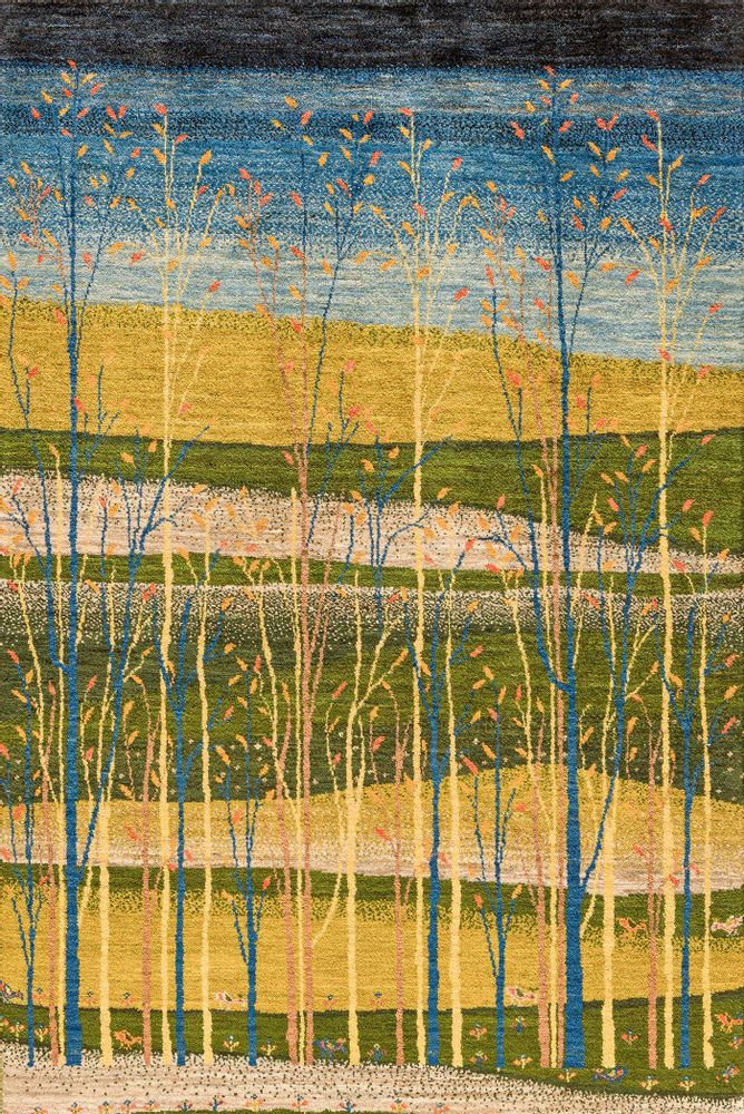 Tapis design - Abstract Vernal Arboretum 1, Abstract Trees Collection - ZOLLANVARI INTERNATIONAL