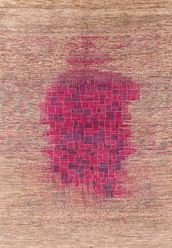 Tapis design - Molten Tiles Emerge from Versicoloured Abrash - ZOLLANVARI INTERNATIONAL