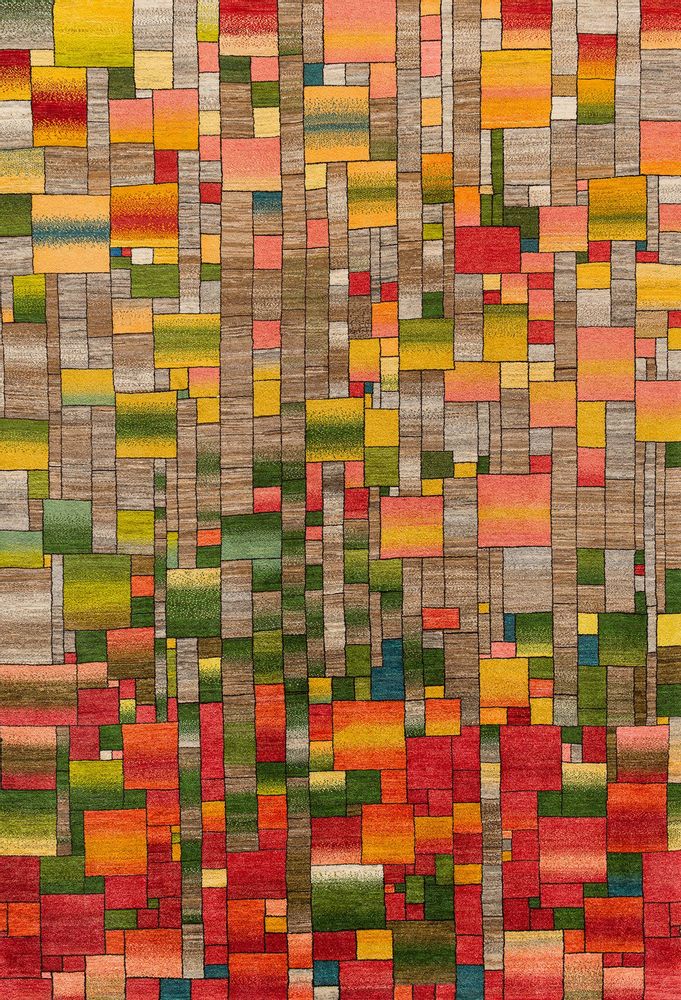 Tapis design - Modernist Stained-Glass Gabbeh 3, Zollanvari Studio - ZOLLANVARI INTERNATIONAL