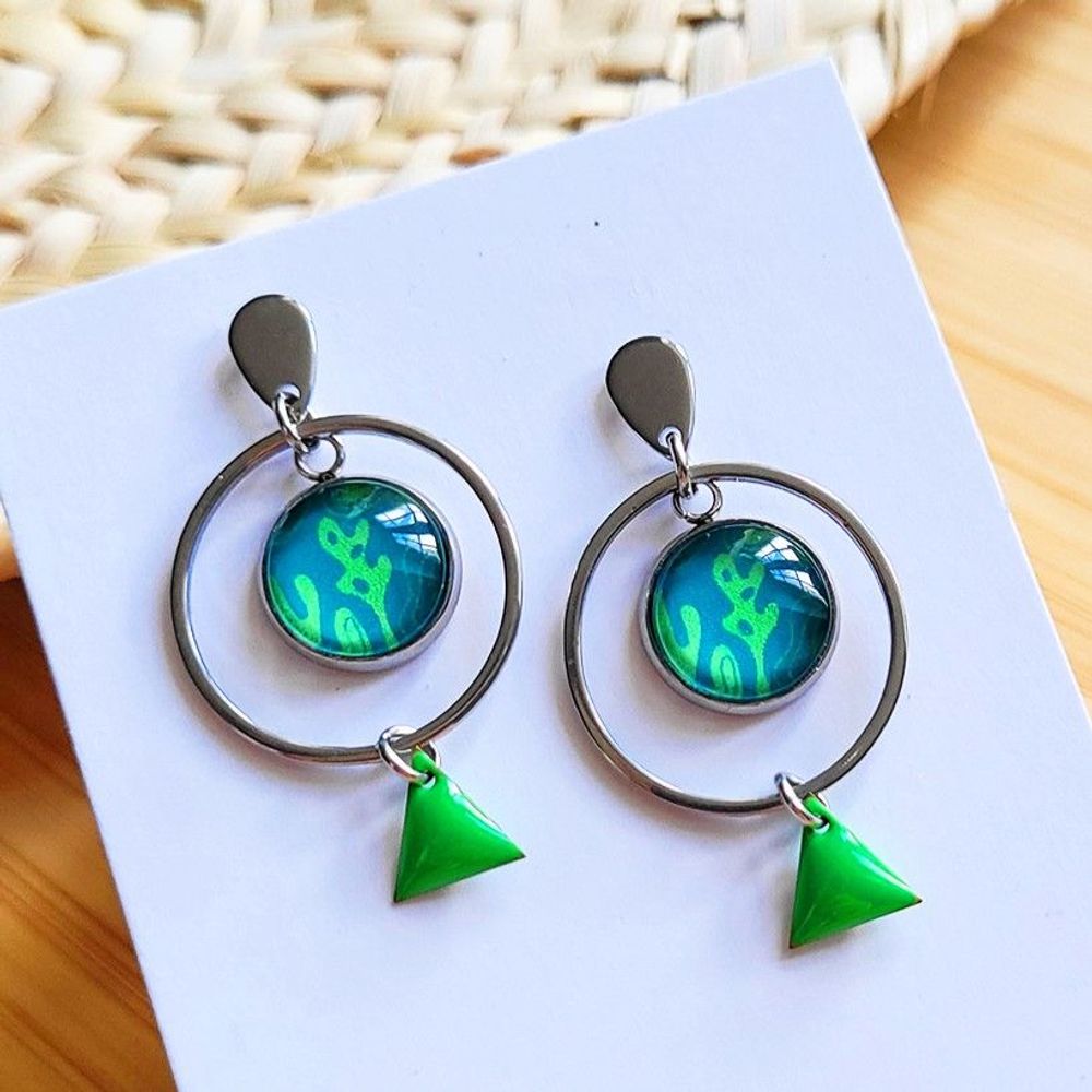 Jewelry - Women's Stainless Steel Collection Earrings - UN CHAT QU'A SA PUCE