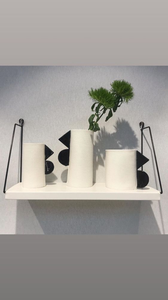 Vases - Vases - Géométrie Noir & Blanc - FANNY LAUGIER PORCELAINE