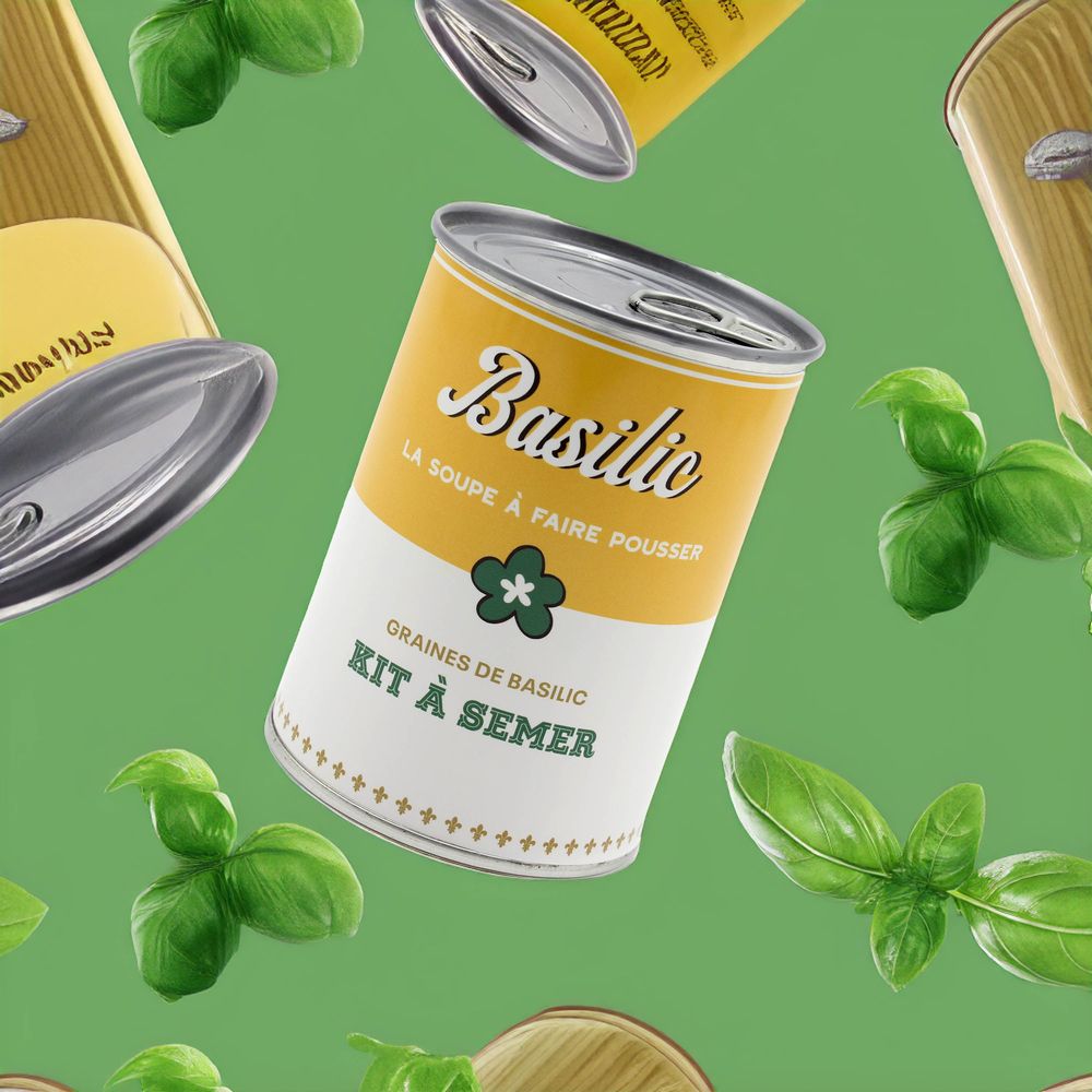 Outdoor decorative accessories - seed kit\" basil soup\” Made in France - MAUVAISES GRAINES