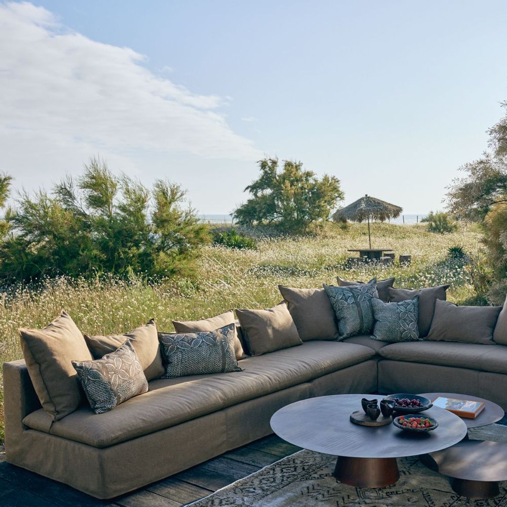 Lawn sofas - GYPSET outdoor modular sofa - MAISON DE VACANCES