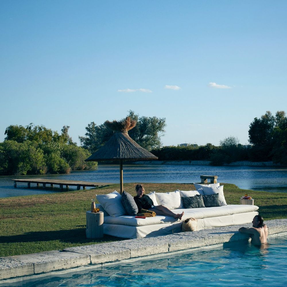 Lawn sofas - GYPSET outdoor modular sofa - MAISON DE VACANCES