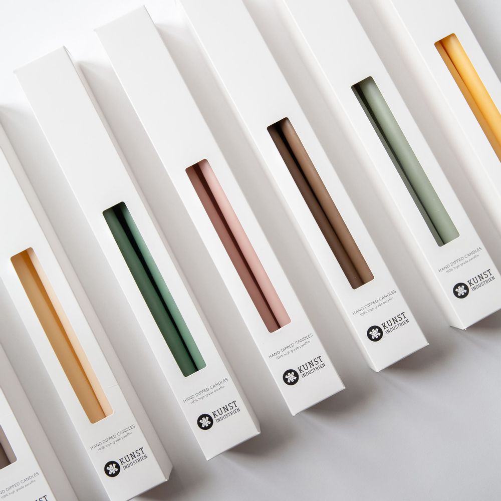 Decorative objects - Hand dipped, coloured-thru candles - KUNSTINDUSTRIEN