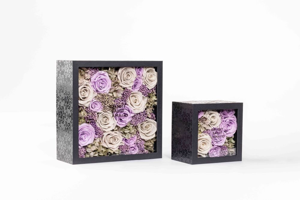 Coffrets et boîtes - Coffret de fleurs préservées - Carré Size M - BENOIT SAINT AMAND