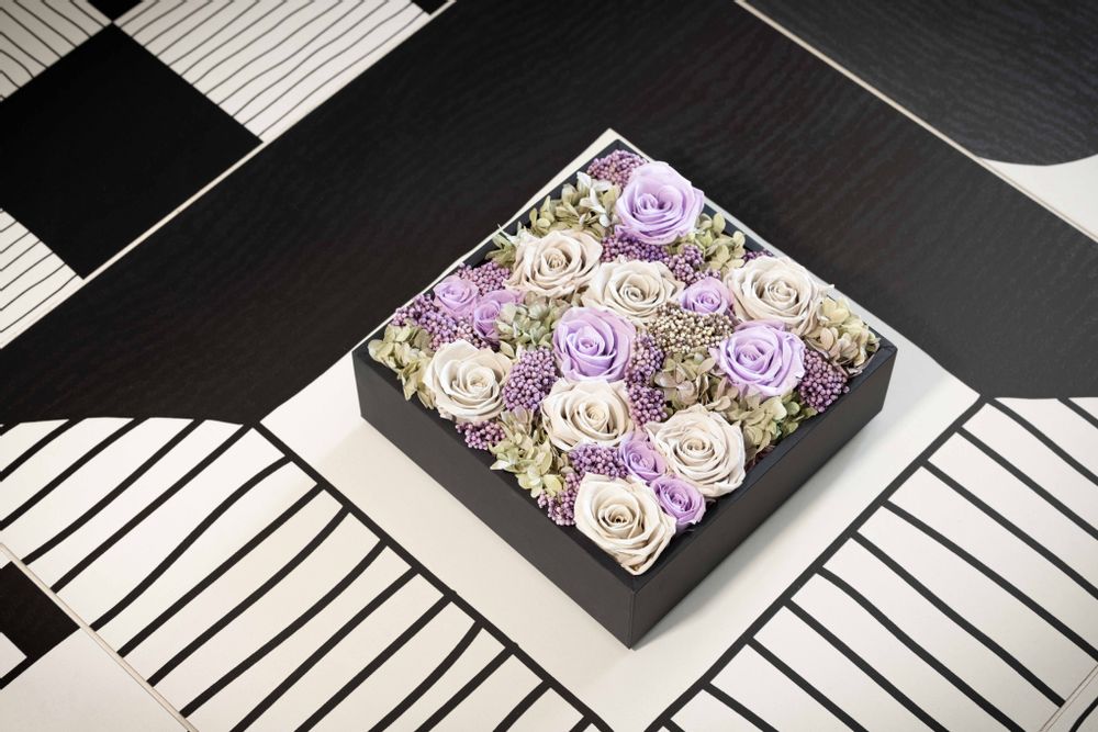 Objets de décoration - Coffret de fleurs préservées - Carré Size L - BENOIT SAINT AMAND