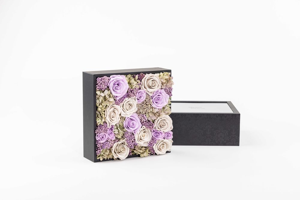 Objets de décoration - Coffret de fleurs préservées - Carré Size L - BENOIT SAINT AMAND