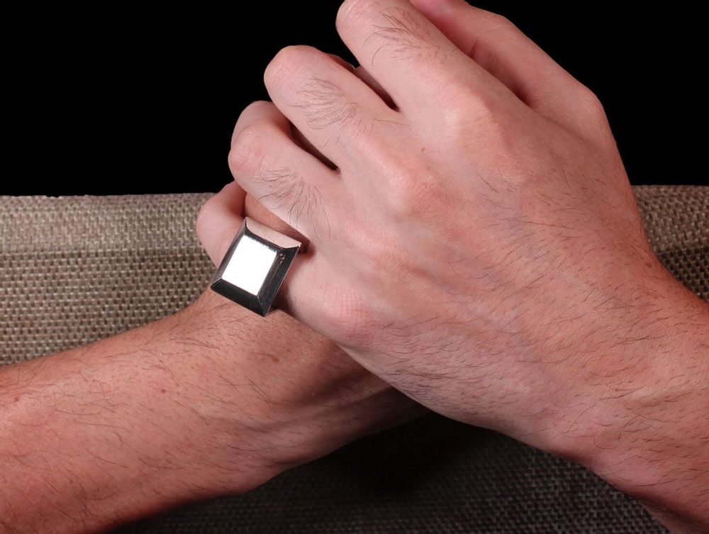 Bijoux - Bague en argent No Square - VOMOVO-MEN´S JEWELRY