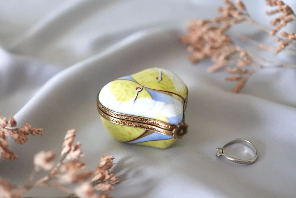 Unique pieces - Ring box heart crane - YUKO KIKUCHI