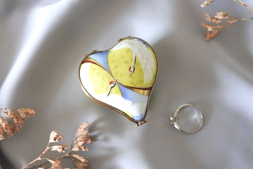 Unique pieces - Ring box heart crane - YUKO KIKUCHI