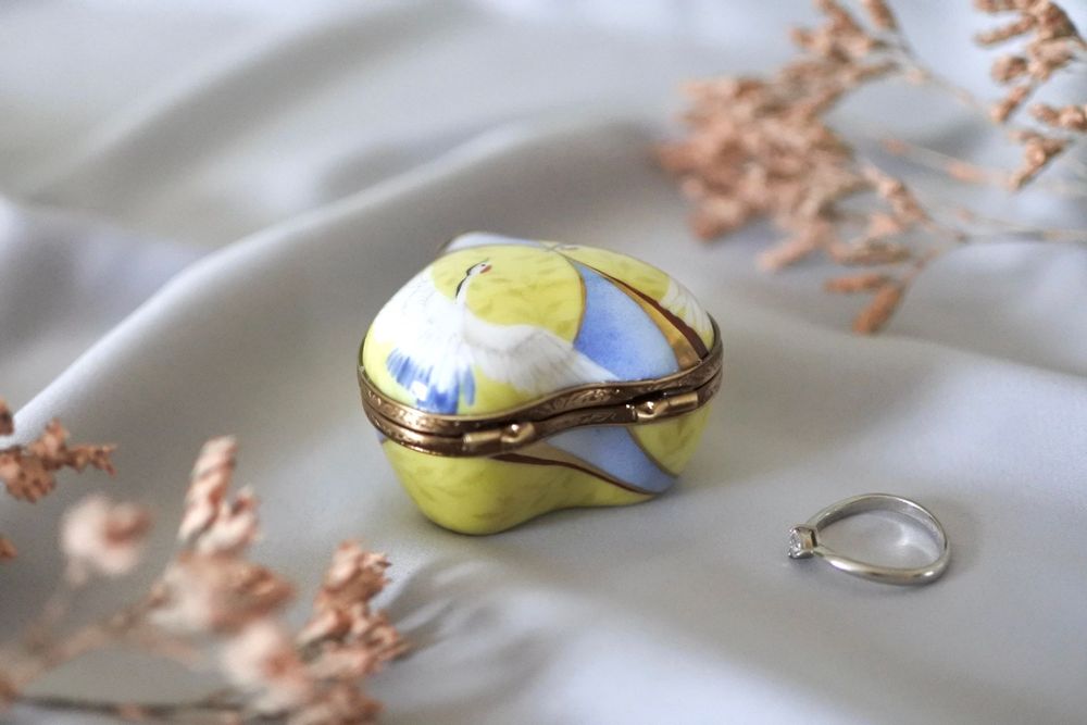 Unique pieces - Ring box heart crane - YUKO KIKUCHI