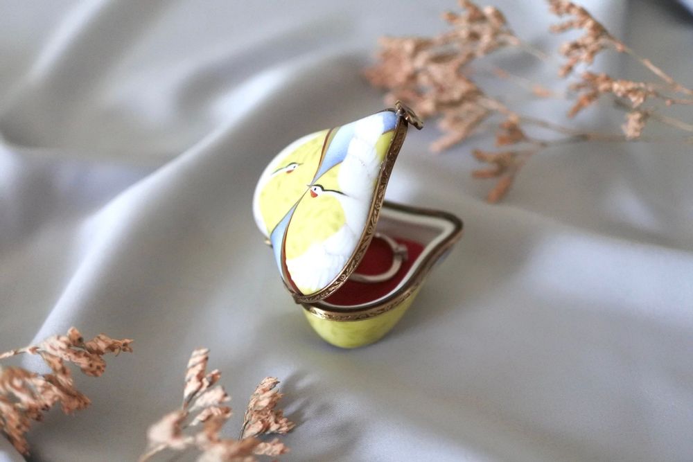 Unique pieces - Ring box heart crane - YUKO KIKUCHI