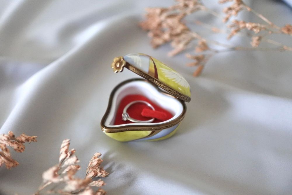Unique pieces - Ring box heart crane - YUKO KIKUCHI