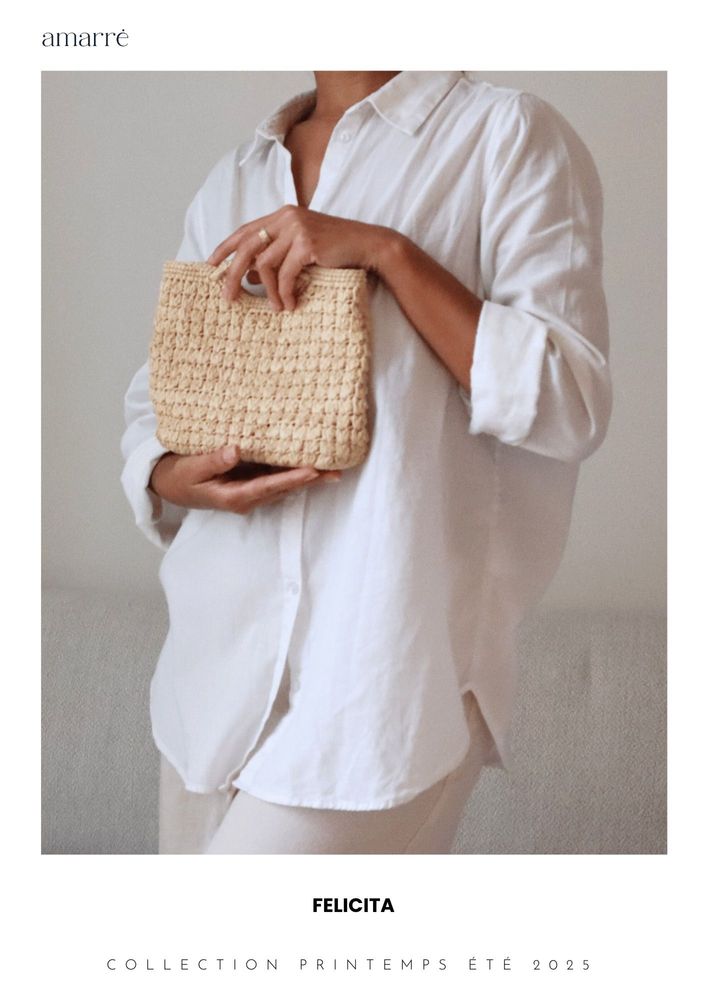 Pochettes - SAC RAPHIA FELICITA - AMARRÉ