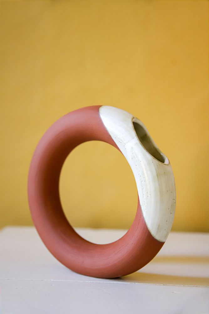 Cadeaux - Vase Anneau Lisse V - CARTE BLANCHE CÉRAMIQUES