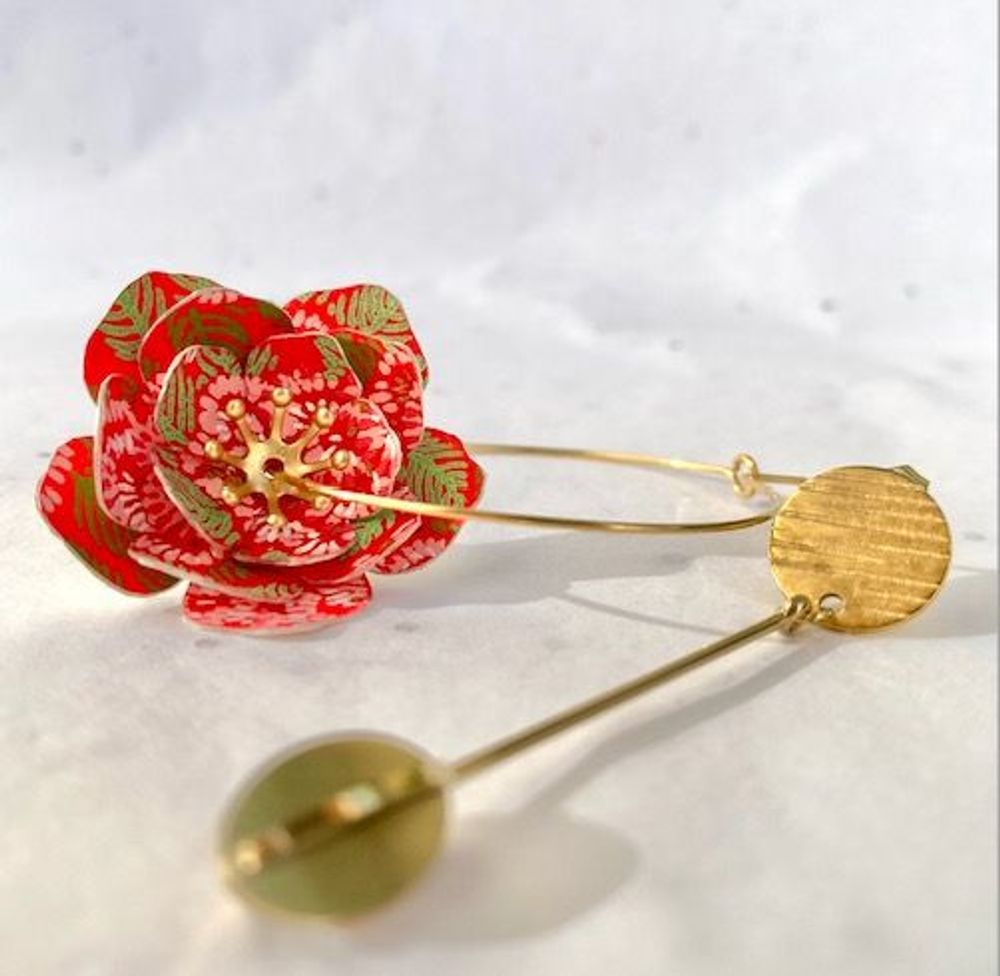 Bijoux - Boucles en papier japonais. - THE COCOTTE
