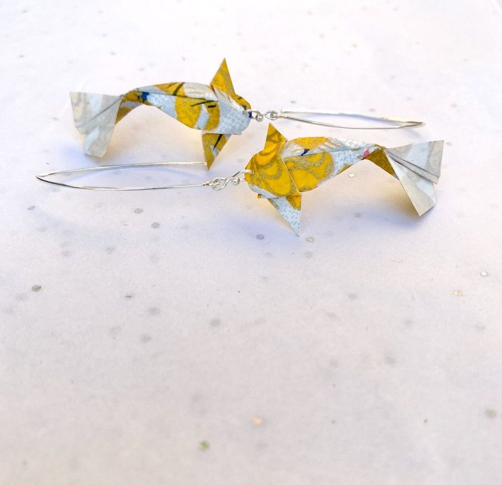 Bijoux - Boucles en papier japonais. - THE COCOTTE