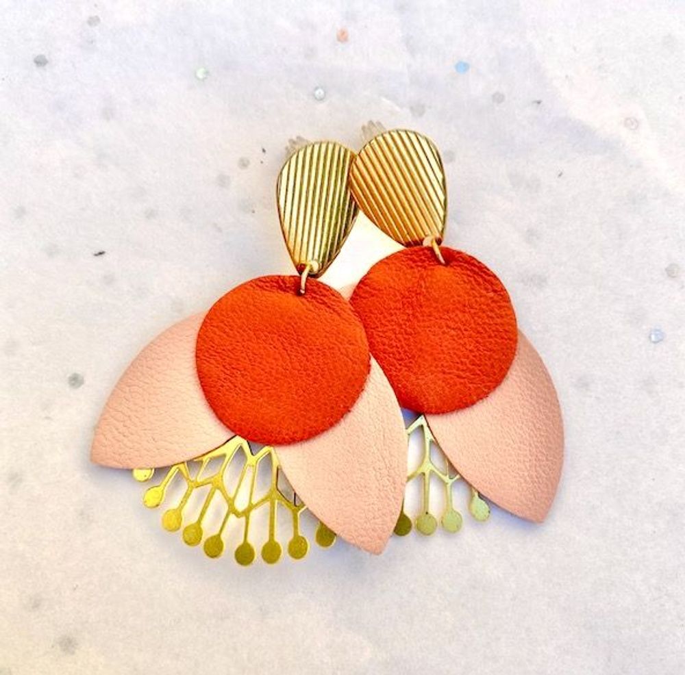 Bijoux - Boucles cuir - THE COCOTTE