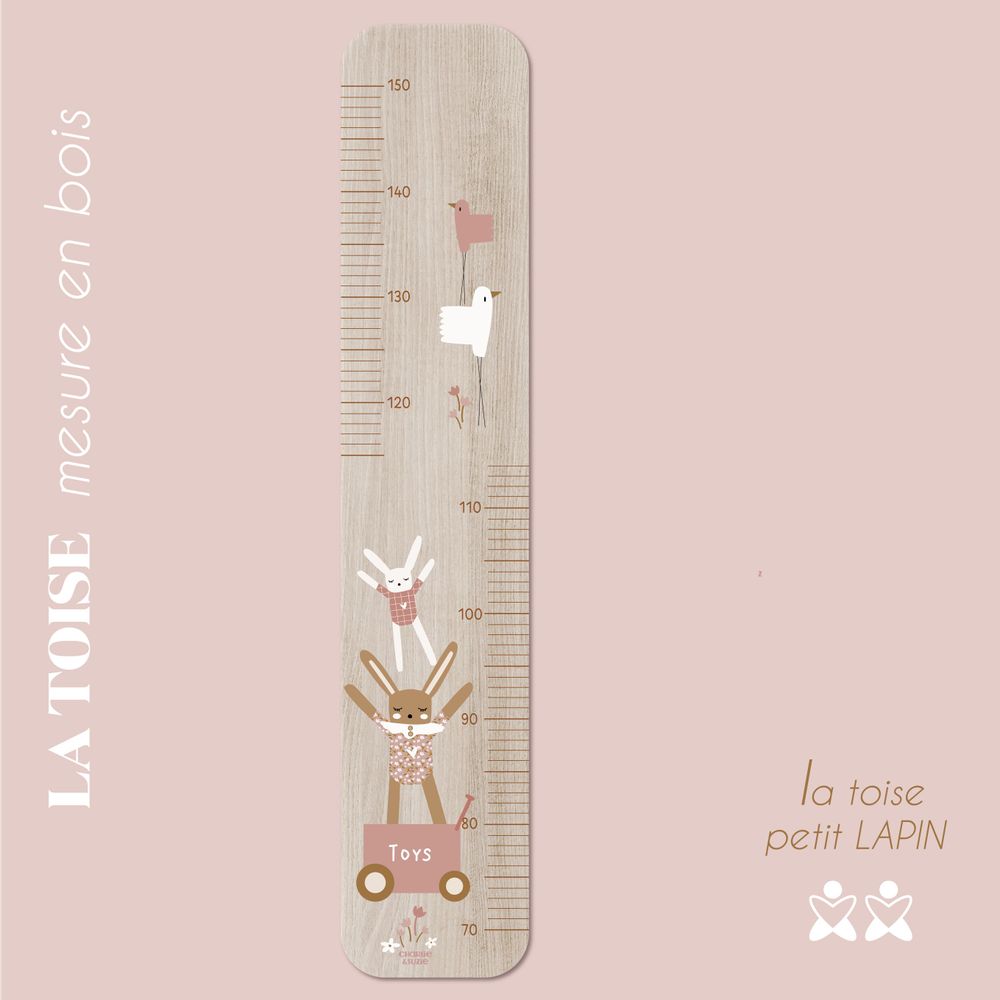 Objets personnalisables - Nos produits iconiques LA TOISE EN BOIS PERSONNALISABLE - CHARLIE & SUZIE