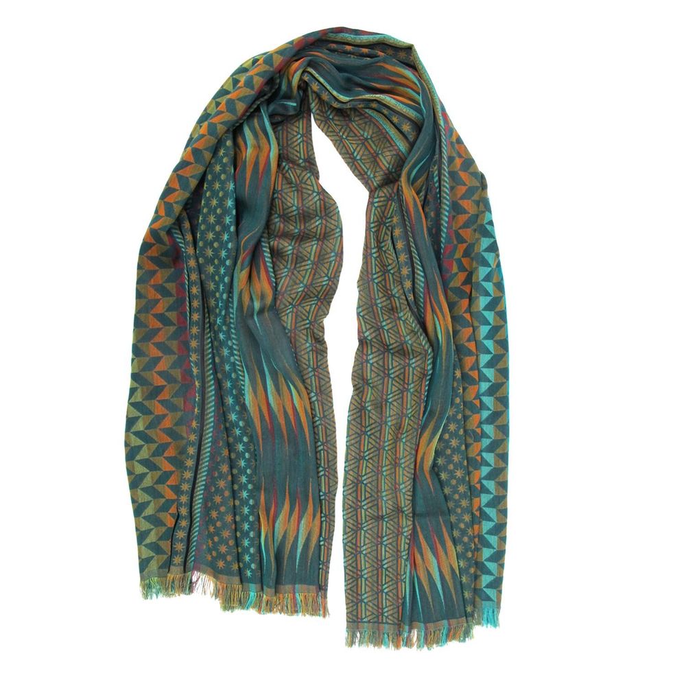 Foulards et écharpes - Écharpe maxi coton soie - planetarium - forêt multicolore - SOPHIE GUYOT SILKS