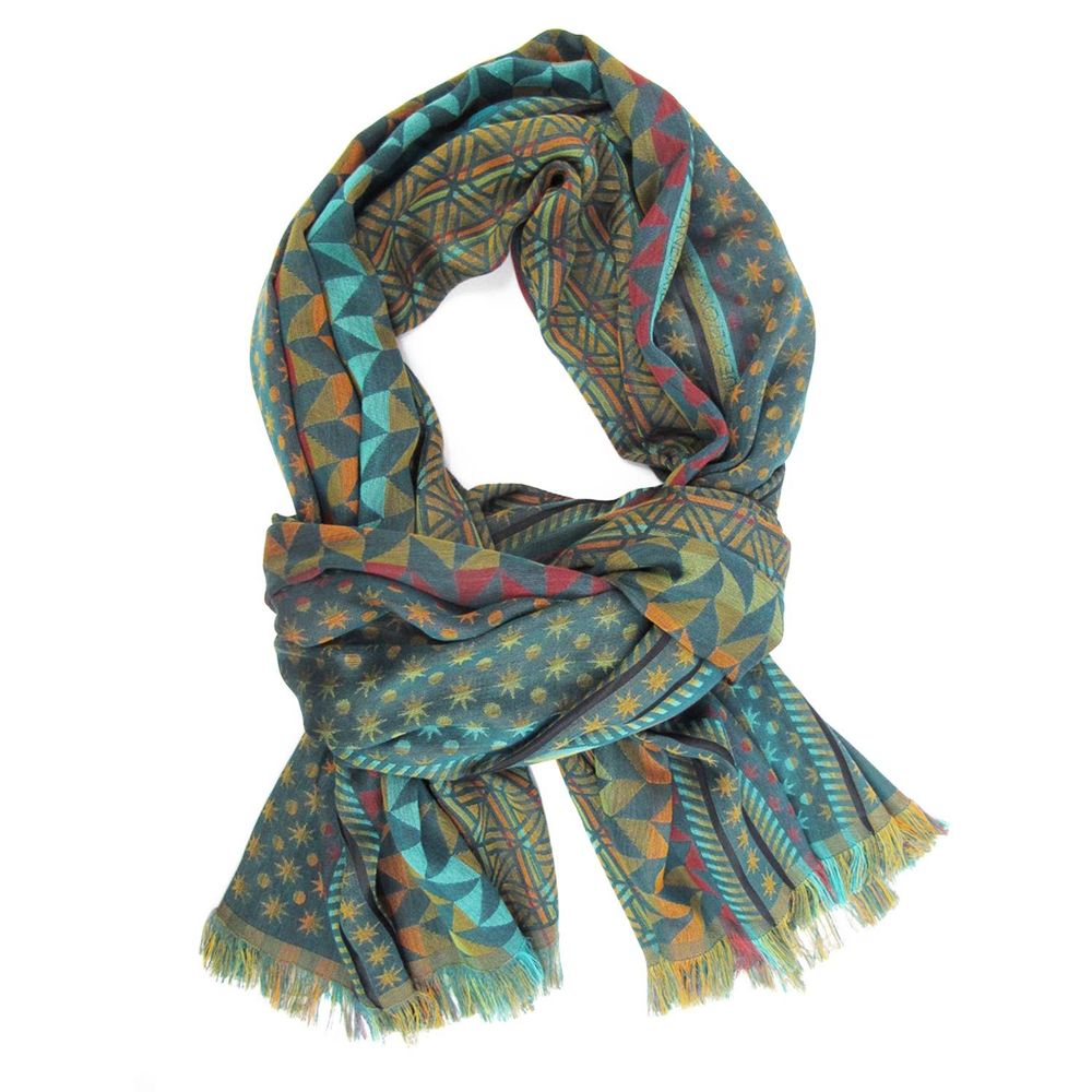 Foulards et écharpes - Écharpe maxi coton soie - planetarium - forêt multicolore - SOPHIE GUYOT SILKS