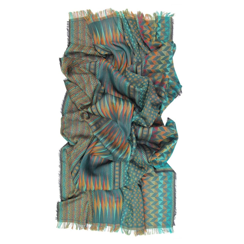 Foulards et écharpes - Écharpe maxi coton soie - planetarium - forêt multicolore - SOPHIE GUYOT SILKS