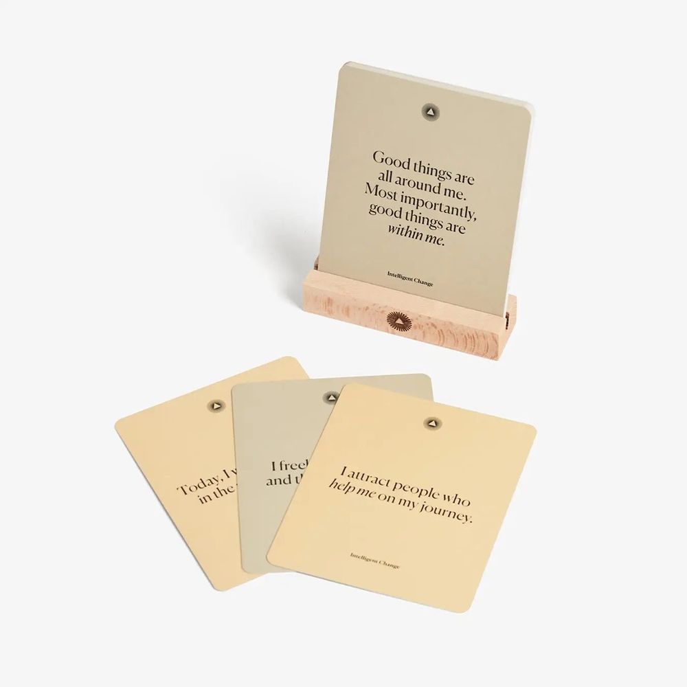 Papeterie bureau - Cartes d'affichage d'affirmations conscientes - INTELLIGENT CHANGE
