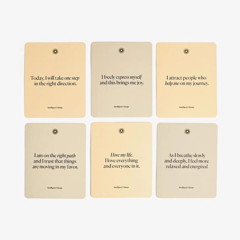 Papeterie bureau - Cartes d'affichage d'affirmations conscientes - INTELLIGENT CHANGE