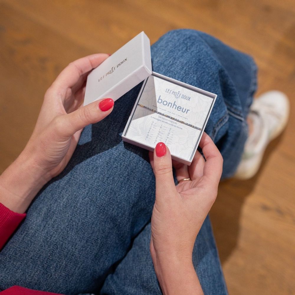 Bijoux - Bracelet Code Morse : Bonheur - LES MOTS DOUX