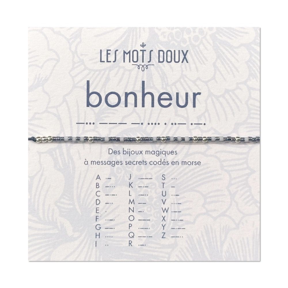 Bijoux - Bracelet Code Morse : Bonheur - LES MOTS DOUX