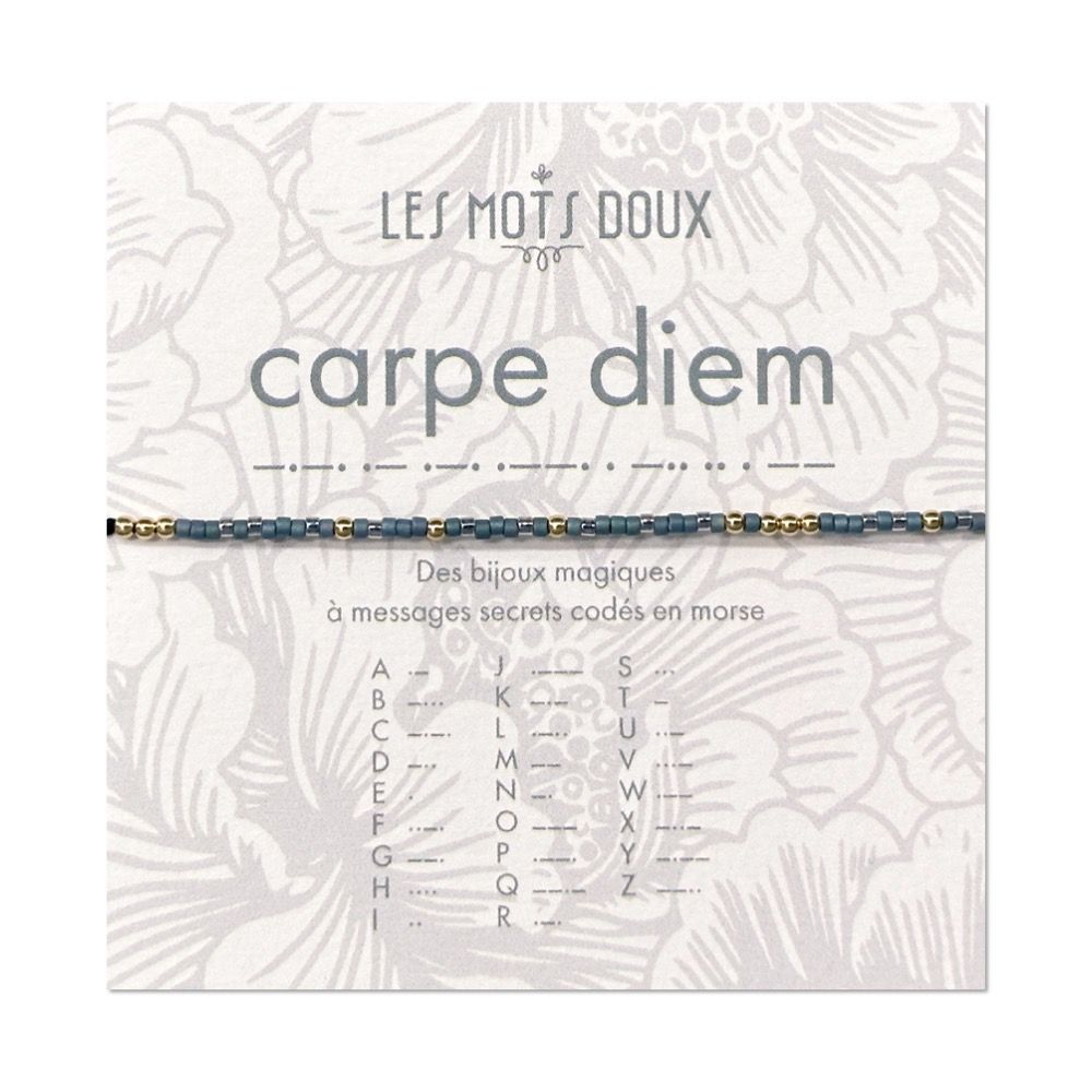 Jewelry - Morse Code Bracelet: Carpe Diem! - LES MOTS DOUX