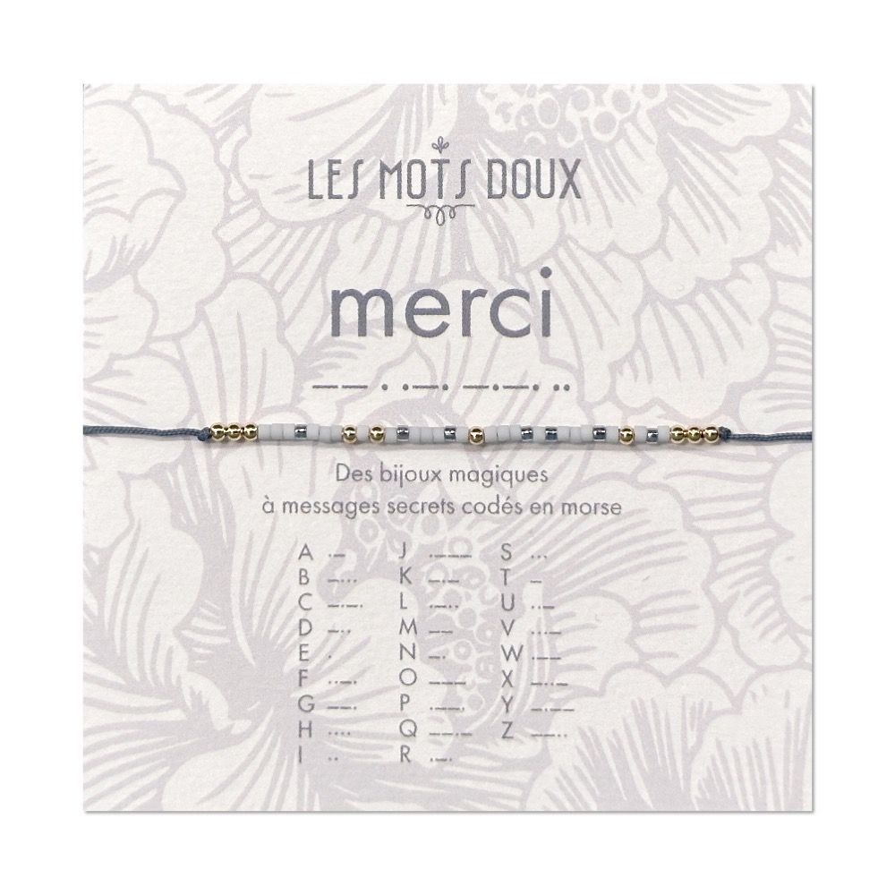 Bijoux - Bracelet Code Morse : Merci - LES MOTS DOUX