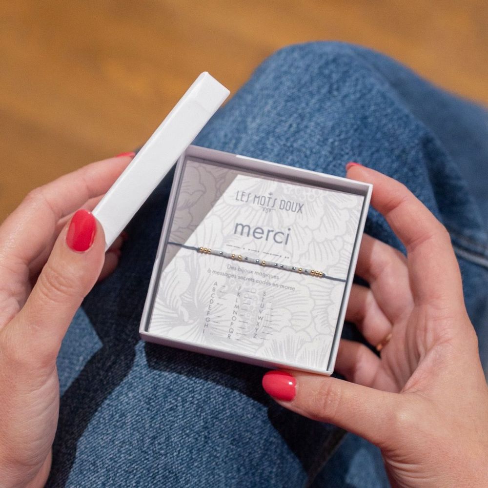 Bijoux - Bracelet Code Morse : Merci - LES MOTS DOUX