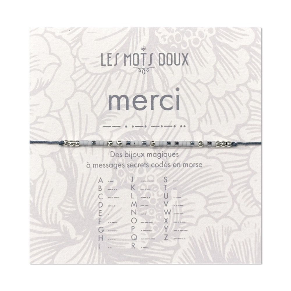 Bijoux - Bracelet Code Morse : Merci - LES MOTS DOUX