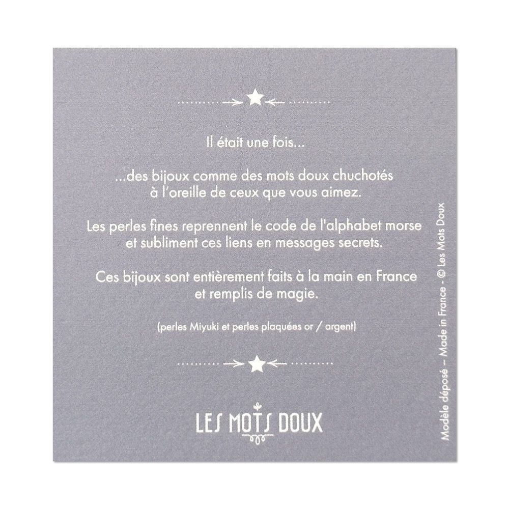 Bijoux - Bracelet Code Morse : Merci - LES MOTS DOUX