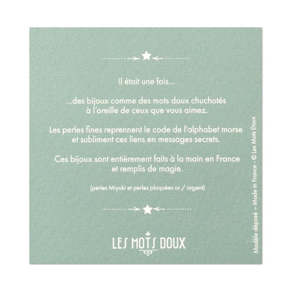 Bijoux - Bracelet Code Morse - Chance - LES MOTS DOUX