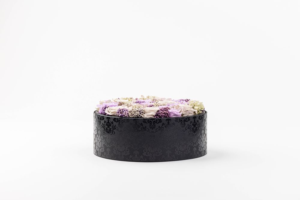Objets de décoration - Coffret de fleurs préservées - Boite ronde Taille L - BENOIT SAINT AMAND