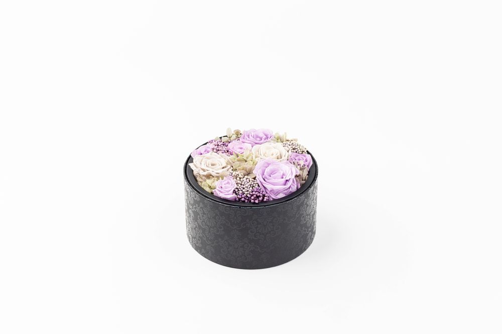 Coffrets et boîtes - Coffret de fleurs préservées - Boite ronde Taille M - BENOIT SAINT AMAND