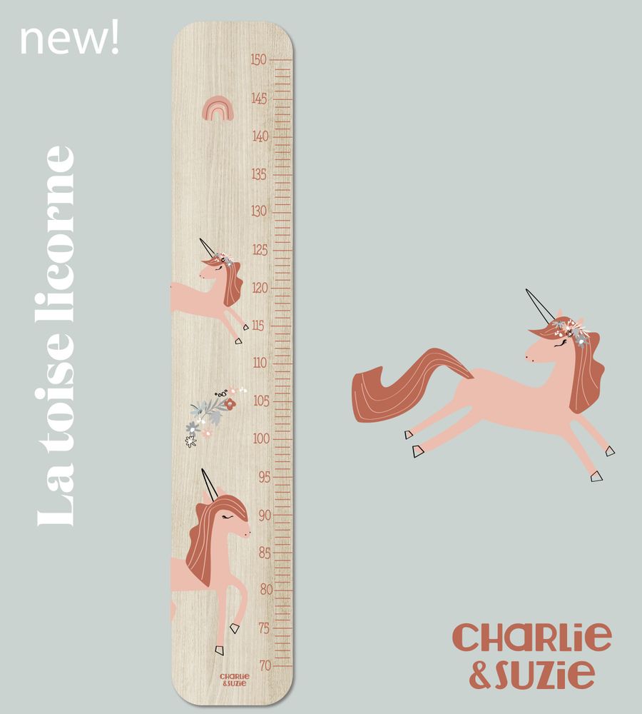 Objets personnalisables - Nos produits iconiques LA TOISE EN BOIS PERSONNALISABLE - CHARLIE & SUZIE