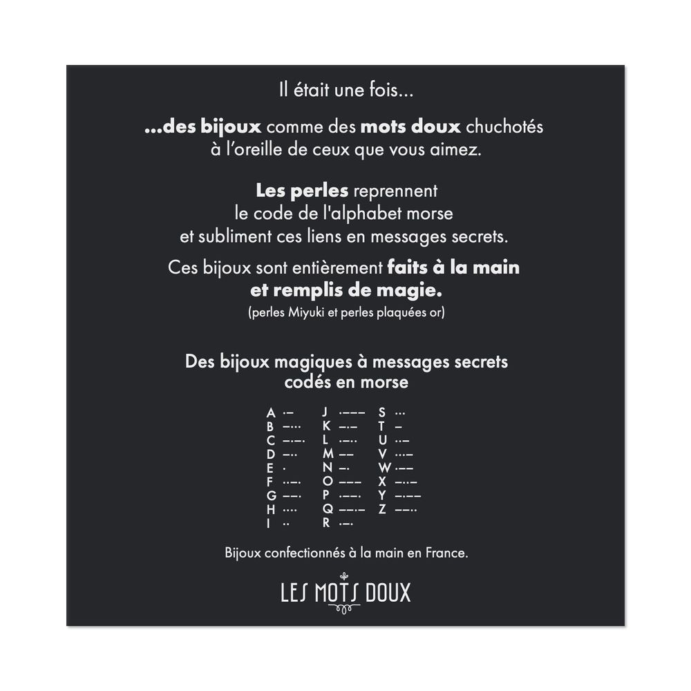 Jewelry - Good Karma” Winter Mix Morse Code Bracelet - LES MOTS DOUX