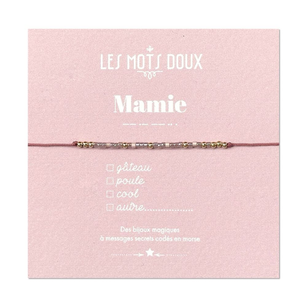 Bijoux - Bracelet Code Morse : Mamie - LES MOTS DOUX