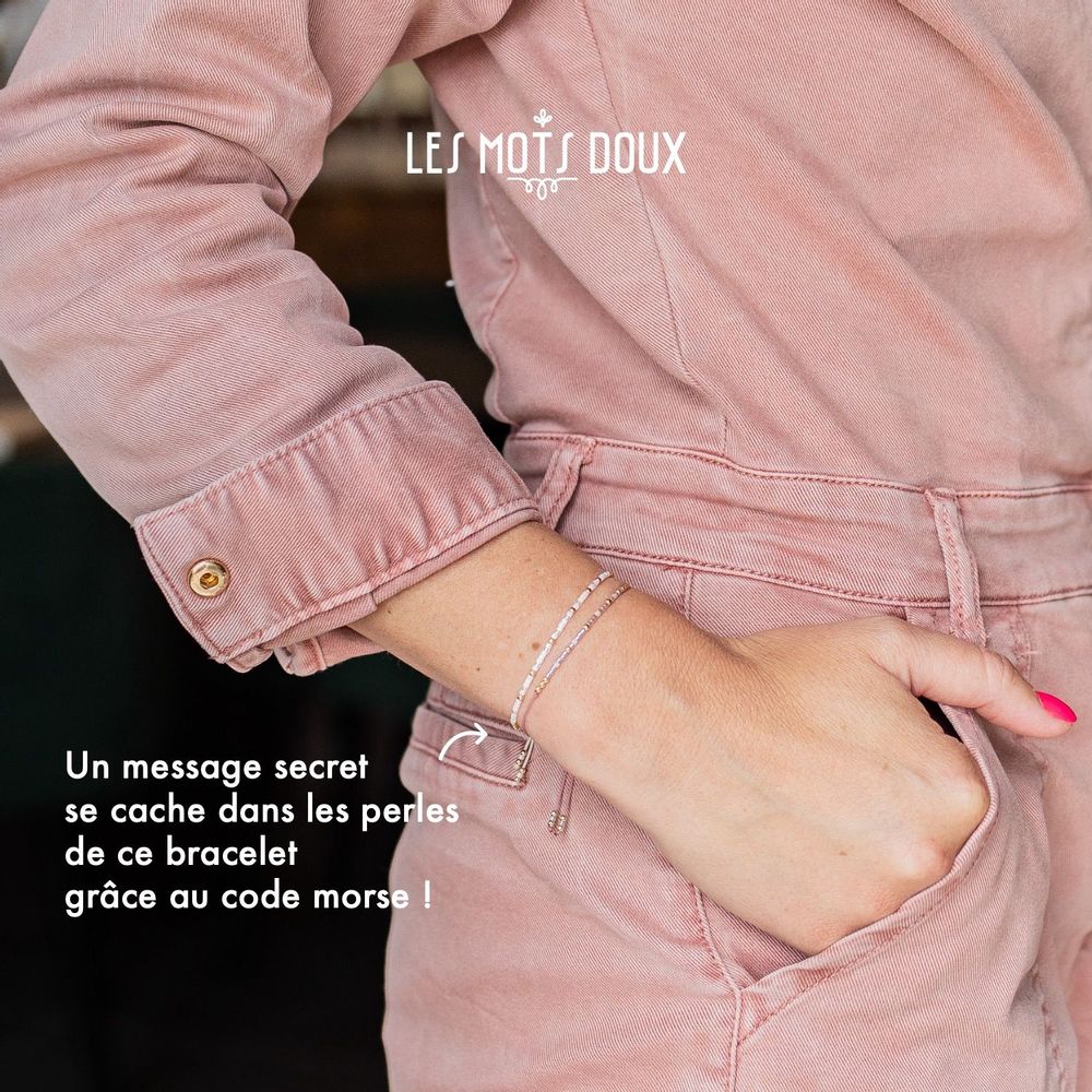 Bijoux - Bracelet Code Morse : Mamie - LES MOTS DOUX