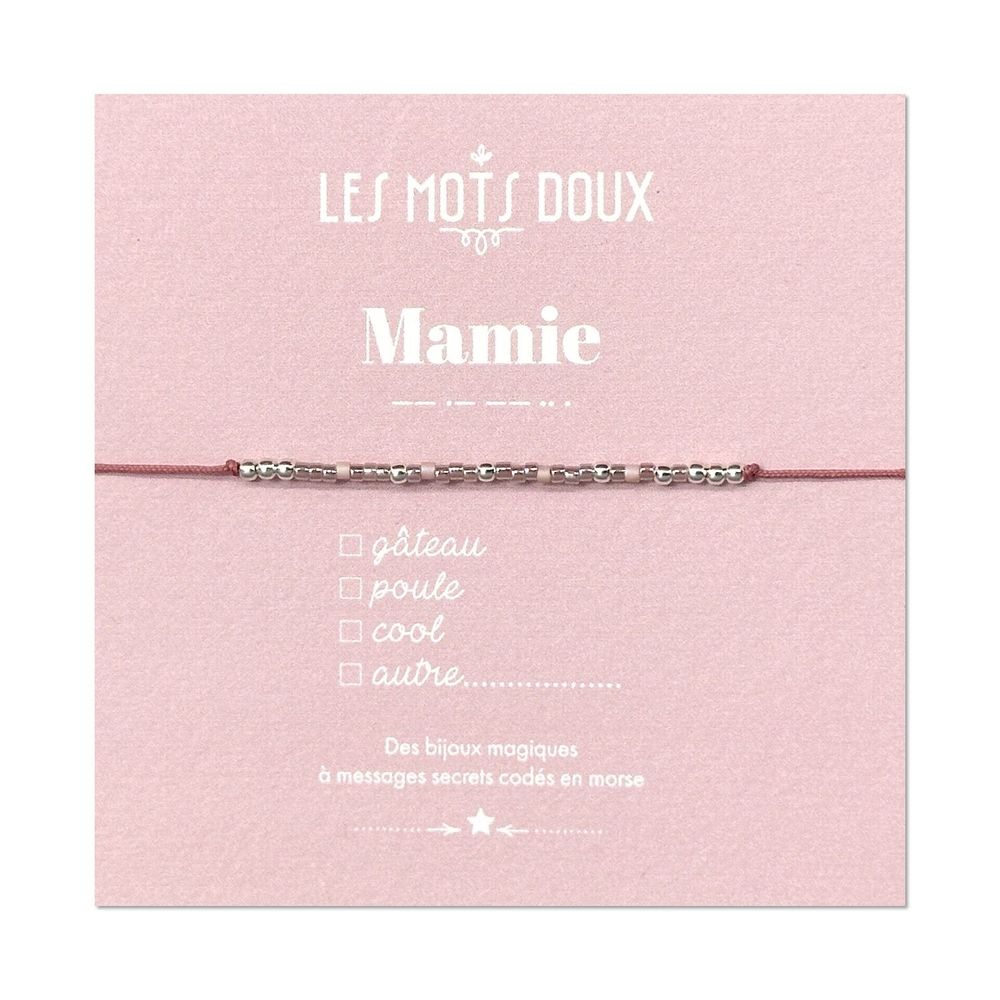 Bijoux - Bracelet Code Morse : Mamie - LES MOTS DOUX