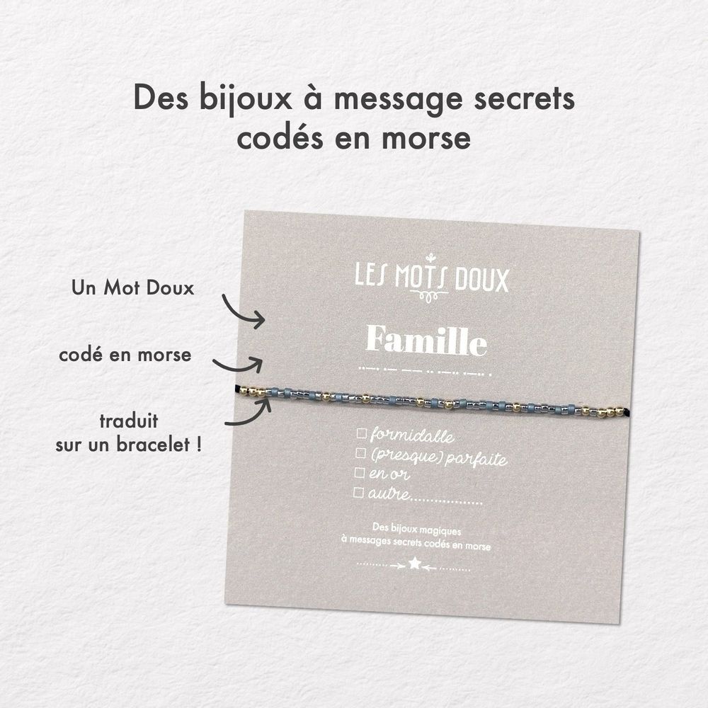 Jewelry - Morse Code Bracelet: Family - LES MOTS DOUX