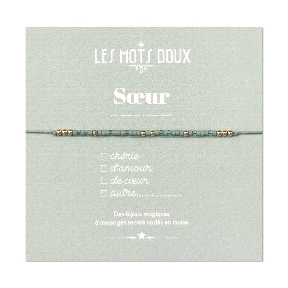 Jewelry - Morse Code Bracelet: Sister - LES MOTS DOUX