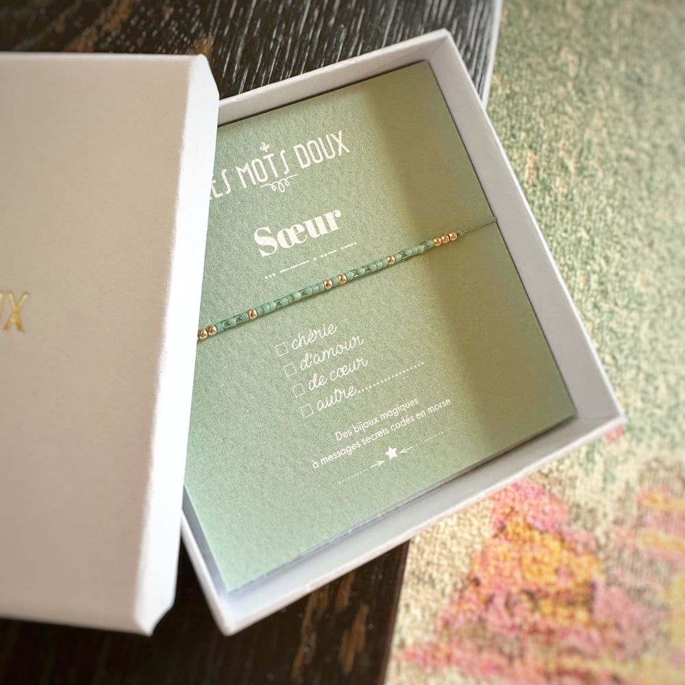 Jewelry - Morse Code Bracelet: Sister - LES MOTS DOUX