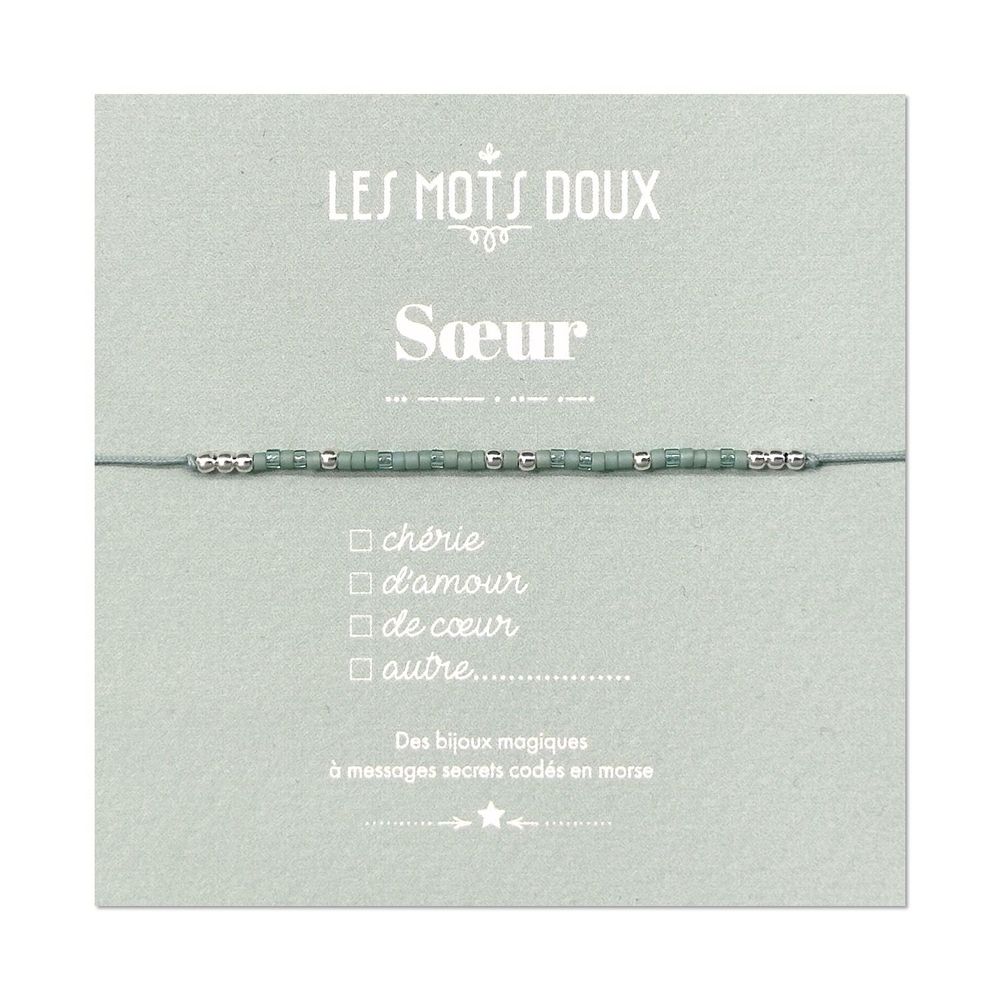 Jewelry - Morse Code Bracelet: Sister - LES MOTS DOUX